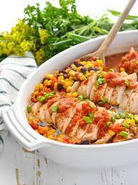 Dump And Bake Salsa Chicken The Seasoned Mom