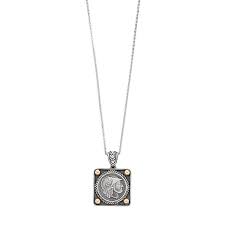 Coin pendant necklace are the most classic. Sterling Silver 14k Gold Over Silver Roman Coin Pendant Necklace