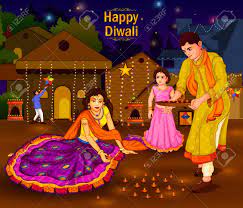 I enjoy celebrating with my family and some of the important elements of deepavali celebrations are; Indian Family People Celebrating Diwali Festival Of India Royalty Free Cliparts Vectors And Stock Illustration Image 87227548