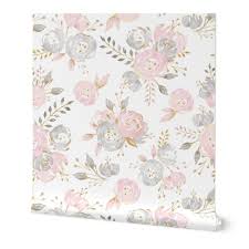 Be inspired by the beauty of nature with this gorgeous collection of flower wallpapers and images. Blush Gold Glitter Teal Floral On White Spoonflower