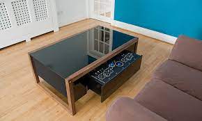 58″w x 28″d x 17.25″h. Nucleus Arcade Coffee Table Cool Material