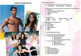 This is a test of your fashion iq. Fashion Quiz Esl Worksheet By Ginny83