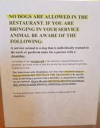 Thanks to california's fair employment and. Tired Of People Bringing In Their Emotional Support Pets This Restaurant Put Up This Sign Banning Them All Bored Panda
