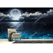 Download and use 7,000+ moon stock photos for free. Custom Natural Wallpaper Romantic Scenery Full Moon At Sea To Night 3d Fantasy Wallpaper For Living Room Bedroom Wall Waterproof Aliexpress