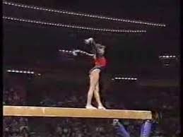 Dominique moceanu, who suffered a stress fracture in her tibia leading up to the 1996 olympics, fell on the balance beam during that year's games. Dominique Moceanu 1996 Usa Vs The World Balance Beam Vs The World Gymnastics Center Gymnastics