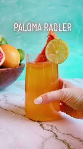 Paloma Radler- Happy National Beer day! 🍻Here’s a beer-based cocktail for  you to enjoy! Inspiration from @Liquor.com #beer #cocktail #radler  #drinkrecipe #paloma