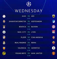 We also provide stats, previews, results & epl goal & match highlights. Uefa Champions League Matchday 1 Fixtures 18th 19th Sep 2018 Kick Off 17 55 And 20 00 Bst Redcafe Net
