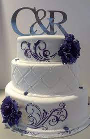 Purple And Silver Themed Engagement Cake Purple Wedding Cakes Wedding Cakes Tiered Wedding Cake