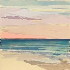 Sunset Stripes 2 Charleston Art Seascape Paintings Acrilic Paintings