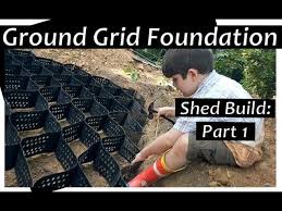Placing a shed on a slope. Building A Gravel Shed Foundation X2 On A Slope Standartpark Geo Ground Grid Installation Review Youtube