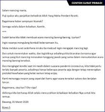 Letters may be correspondence among friends or family. 22 Contoh Surat Pribadi Singkat Untuk Sahabat Guru Ortu