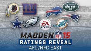 Los angeles rams (wild card). Afc East And Nfc East Ratings In Madden Nfl 15