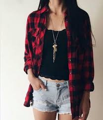 Black And Red Checkered Shirt Checkered Flannel Black N Red Red Plaid Shirt Outfit Shirt Outfit Women Plaid Shirt Outfits