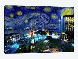De wikipedia, la enciclopedia libre. San Antonio Texas Starry Night Skyline Canva 5by5collective Icanvas