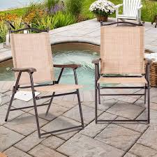 Giantex Set Of 4 Folding Sling Back Chairs Indoor Outdoor Reclining Camping Chairs Garden Patio Pool Beach Yard Recliners Outdoor Chairs Patio Patio Furniture