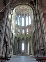 Inside Mont Saint Michel Romanesque Art Mont Saint Michel France Romanesque