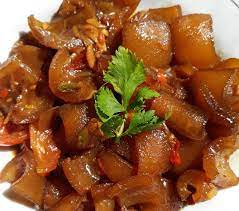 Resep Oseng Kikil Sederhana Cuma 4 Langkah Pembuatan Resep Di 2021 Resep Babi Asam Manis Makanan
