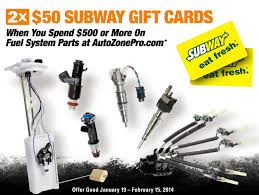 Subway career you can improve your driver's level. Autozonepro Com Get Two 2 Free 50 Subway Gift Cards