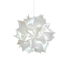 Medium Spades Pendant Light Fixture Cool White Glow