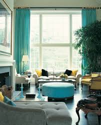 Grey Turquoise Yellow And White Living Room High Curtains Aqua Living Room Turquoise Room Living Room Turquoise