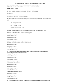7 contoh kuesioner kepuasan pelanggan doc. Borang Soal Selidik Kepuasan Pelanggan