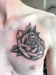 Rose Tattoo Rose Chest Tattoo Black And Grey Rose Tattoo Rose Tattoos For Women