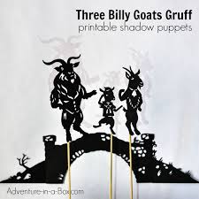 You are viewing some three billy goats sketch templates click on a template to sketch over it and color it in and share with your family and friends. Three Billy Goats Gruff Shadow Puppet Play With Printables Adventure In A Box