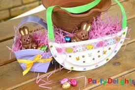 I put a lot of detail in my bunny's head and face, but you can create a simple face with some basic 7. Paper Plate Basket For Easter Red Ted Art Make Crafting With Kids Easy Fun