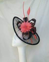 Navy Coral Lavinia Fascinator Hat Order Now From Www Indigodaisyweddings Co Uk Specialising In Stunning Bespoke Cockt Fancy Hats Millinery Hats Elegant Hats