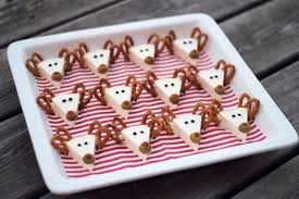 Love This Idea Reindeer Made With Laughing Cow Spreadable Cheese Triangles With Pretzel Twist Antlers Christmas Food Christmas Snacks Christmas Appetizers