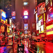 New york times square night. Wet New York New York Pictures Places To Travel Times Square New York