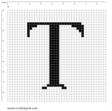Free Filet Crochet Charts And Patterns Letter T Filet