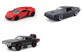 Brand new 1:24 scale diecast model car of 1969 dodge charger daytona red fast & furious 7 movie die cast car model by jada. Amazon Com Jada Fast Furious 7 Pack 1 Diecast Car Package Three 1 24 Scale Fast Furious 7 Pack 1 Diecast Model Cars Toys Games