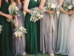 Soft Grey Blue And Sage Green Inspired Real Wedding Green Bridesmaid Green Bridesmaid Dresses Emerald Bridesmaid Dresses
