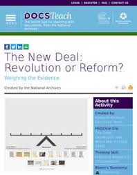 They also generated what refer to today as alphabet soup; a series of acts and agencies that created a huge federal bureaucracy. New Deal Lesson Plans Worksheets Lesson Planet