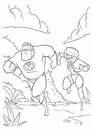 55 the incredibles pictures to print and color. Mr Incredibles And Elastigirl Run Want To Save Their Children In The Incredibles Coloring Page Download Print Online Coloring Pages For Free Color Nimbus
