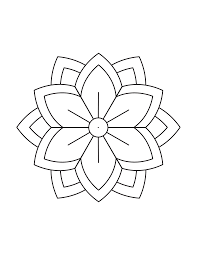 A flower winds around a circular shape to create an image that almost looks like the sun. Pin On Printable Coloring Pages