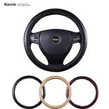 karcle pu leather steering wheel cover universal auto steering wheel cover car styling 38cm 40cm anti slip holder p steering wheel cover wheel cover car covers
