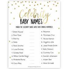 Gold Glitter Baby Name Game Funny Baby Shower Games Baby Shower Funny
