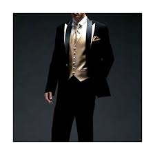 Black And Gold Mens Wedding Suit Custom Black Gold Italian Fashion Men Wedding Prom Dress Suits Tuxedos Liked On Black And Gold Mens Outfit Casual Dress Code For Men Italian Mens Fashion