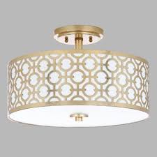 Gold Carved Metal Flush Mount Viviana Ceiling Light World Market