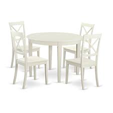 bost5 whi w kitchen nook dining set