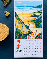 2020 Desk Calendar Office Calendar 2020 Monday Start Calendar 2020 12 Illustrated Calendar Cards Art Desk Calendar 2020 Holiday Gift Art Calendar Art Gift Lovers Art