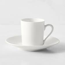 Solecasa porcelain/ceramic espresso cups and saucers (set of 4). Apilco Tuileries Porcelain Espresso Cups Saucers Set Of 4 Williams Sonoma