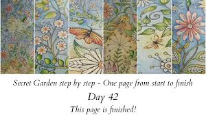 #johannabasford #secretgarden #enchantedforest #lostocean #coloringbook #colouringforadults. Secret Garden Step By Step Day 42 The Page Is Finished Youtube