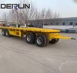 Heavy Duty Drawbar 3/4 Axles Full Flatbed Trailer Container ...