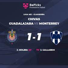 The initial goals odds is 2.5; Chivas Guadalajara Vs Monterrey Predictions Preview And Stats