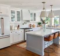 Professional Customize White Simple Luxury Modern High Gloss Kitchen  Cabinet Designs with Island Style