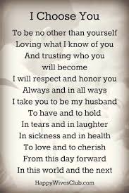 _, i declare my love for you, i invite you to share my life as my husband/wife. Sweet Wedding Vows For Husband Infosuba Org