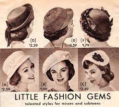 1950s Womens Hats By Style Hats For Women Millinery Hats Hats